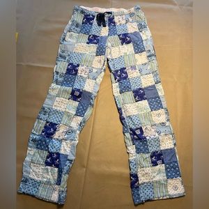Pink Victoria Secret patchwork blue pajama pants